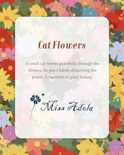 Miss Adola Large Tote Bag for Women - Canvas Tote Bag with Zipper Aesthetic Reusable Shoulder Bag for Gym, Travel, Work - style: Cat in Flower