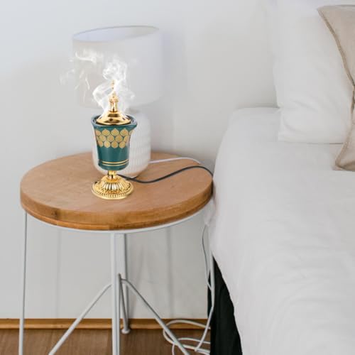 Cabilock Electric Incense Burner Middle Eastern Style Bakhoor Burner Plug-in Censer Holder for Home Decor Meditation Yoga Bedroom Study Kitchen 7.67 X 2.95 X 2.95 in
