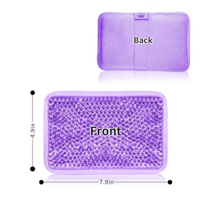 Gel Ice Pack for Injuries Reusable for Pain Swelling of Knee, Shoulder, Foot, Back, Ankle, Neck, Elbow, Wisdom Tooth - Cold or Hot Compress - style: Rectangle-Purple