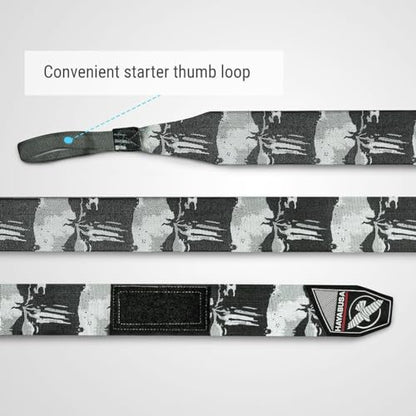 Hayabusa Marvel Hero Elite Mexican Style Boxing Hand Wraps for Men & Women - color: The Punisher