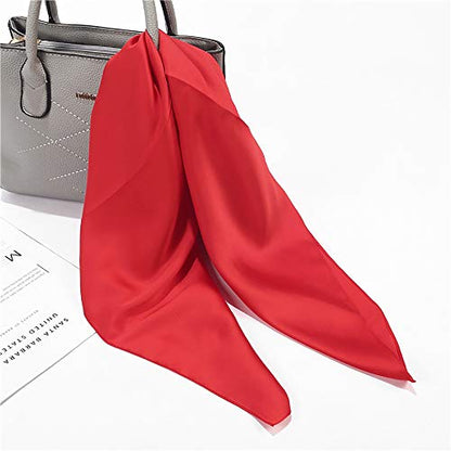Glamorstar Satin Neck Scarf 6 Packs Square Handkerchief for Women - color: 6 Packs - Red