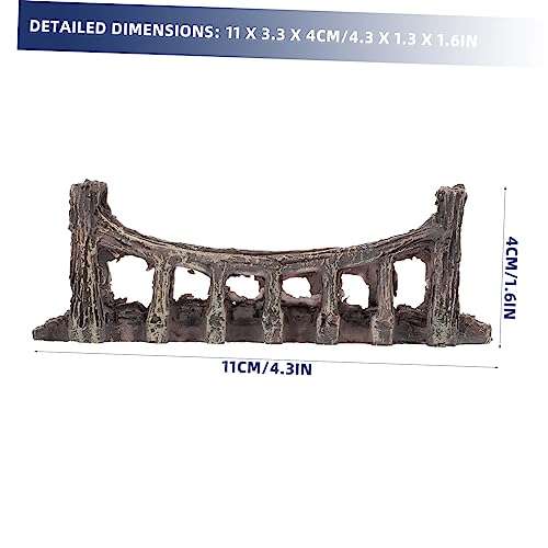 VICASKY 2pcs Bridge Decor for Fish Tank Simulated Aquarium Ornament Lightweight and Compact for Aquatic Landscaping and Tabletop Decoration