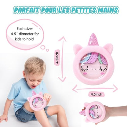Hilph Kids Ice Packs for Boo Boos, Reusable Gel Cold Packs for Toddlers Injuries, 3 Pcs Hot & Cold Compress with Cute Plush Sleeves for Pain Relief, Fever, Wisdom Teeth, First Aid, Bumps (Unicorn) - style: A-Duck&elk&unicorn