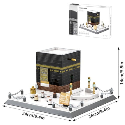 CAXIMSY Islamic Mosque Kaaba Architectural Model Building Block Sets Muslim Bricks Toy Hajj Kit Eid Gifts for Adult 446 Pieces - style: Mosque Kaaba Model