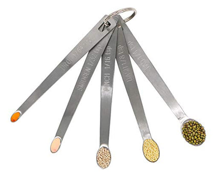 1Pack Mini Measuring Spoons Set, Heavy Duty Stainless Steel Teaspoon for Cooking and Baking, Suitable for Small Amount of Dry or Liquid Ingredients and Spices