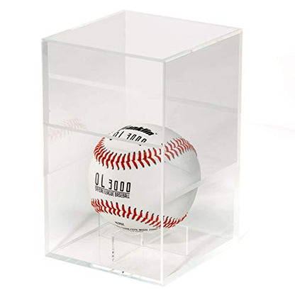 Franklin Sports Display Case – Memorabilia – UV Protected – Sport Collectibles - Baseball - Batting Gloves - Basketball - Soccer Ball - Football - style: Baseball