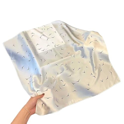 Square Silk Scarf Women Shawl Headbands Small Soft Neckkerchief Cat Print Bandana Satin Hijab Scarves - color: 24