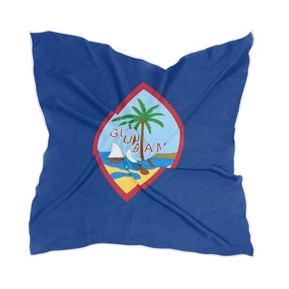 Women's Silk Scarf Square Satin Head Scarves Fashion Neck Scarf Hair Wraps Silk Bandana - color: Guam Flag