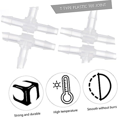 OSALADI 3 Way Hose Connector 1.06X0.62X0.23In Plastic Tee Barb Fittings for Aquarium Air Pump Accessories Water Tube Repair and Extension