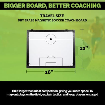 SCOPRO Travel Size Soccer Coaching Board Dry Erase Tactical Whiteboard