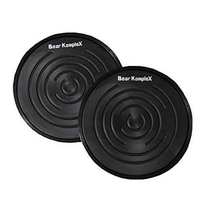 Bear KompleX Sliding Core Discs, 2-Pack Dual-Sided Fitness Sliders, Improve | For Home Workouts, Exercise on Hardwood or Carpeted Surfaces, Strengthen Core, Improve Balance, Home-Workout PDF, Dual-Sided
