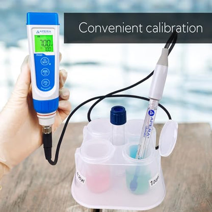 Apera Instruments PH60-VS Handheld pH Meter Tester Kit with LabSen 855 ATC pH Electrode for Lab-Grade pH Measurement of Viscous Liquid Samples - style: For Viscous Liquids