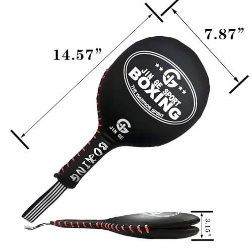 Boxing Paddles, Boxing Pads, Two-Panel Target, Louder Impact Sound | Strike Pads Punching Paddles for MMA Martial Arts,2 Pack - color: Black