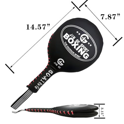 Boxing Paddles, Boxing Pads, Two-Panel Target, Louder Impact Sound | Strike Pads Punching Paddles for MMA Martial Arts,2 Pack - color: Black