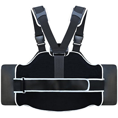 Farabi Body Shield Belly Protector Guard Belly Ribb Protection Training Pad - color: Black/Red