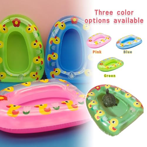 MANON ROSA Real Turtle Toy - Mini Swimming Rings Floating Boat Summer Accessory for Aquarium, Fish Tank, Pool, Habitat Decoration for Fish, Frog, Crab, Shrimp Small Animals