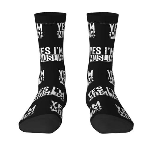 Muslim Islam Arabic Islamic Religious Allah God Be Socks, Unisex Adult Crew Socks, Cotton Cozy Casual Sock - color: 2 Black-1