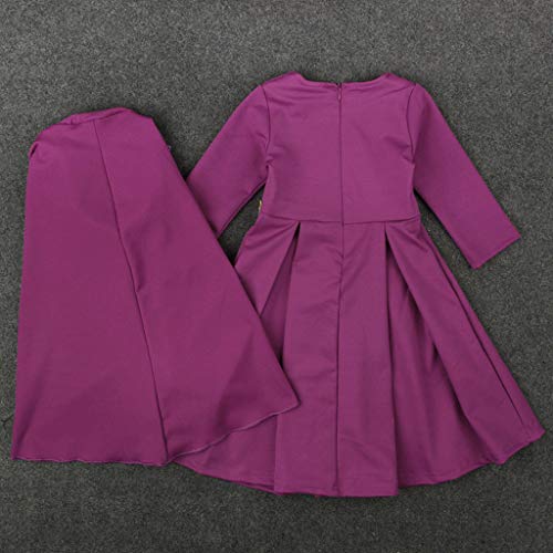 Baby Hijab Set Kids Muslim Prayer Kaftan Dress Clothes for Girls Long Sleeve Ramadan Abaya Dress Maxi Islamic Set - color: Hot Pink, size: 18-24 Months