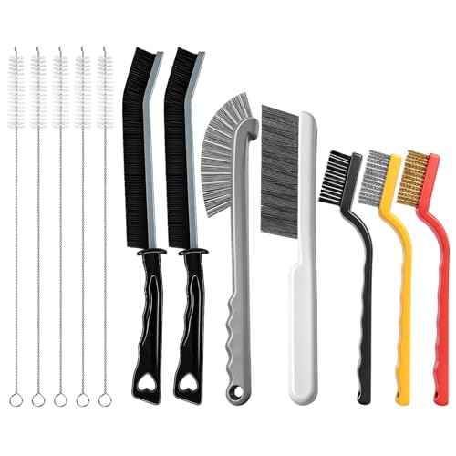 12pcs Crevice Cleaning Brush, Straw Cleaner Brush, Hard Bristle Grout Brushes for Home, Bathroom, Ktichen, Window and Corners