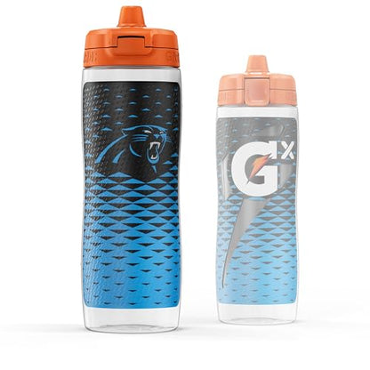 Gatorade Gx NFL Non-Slip Squeeze Bottles, 30 fl oz, Gx Hydration System - color: Carolina Panthers
