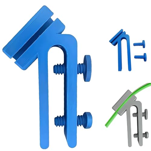 Fish Tank Hose Holder, Adjustable Fish Tank Pipe Clamp for Bucket & Fishs Tank, for Aquarium Water Changes,Gardening,Washing,Anti-Slip, ool-Free,for Sink & Plumbing Applications,3.15x5.51” (Blue) - color: Blue