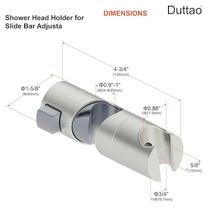 Shower Head Holder for Slide Bar Adjustable Hand Shower Holder Bracket for Slide Bar, Slider Clamp Bathroom Replacement,360 Degree Rotation Sprayer Holder, Brushed Nickel Finish - color: Brushed Nickel