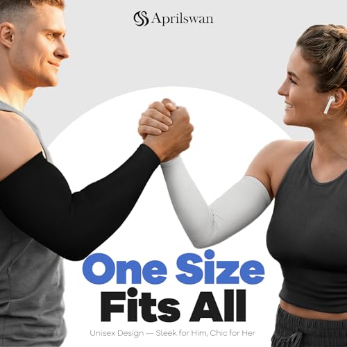 Arm Sleeves, UV Sun Protection Cooling Arm Covers for Men/Women | UPF 50+ UV protection; Sweat-wicking & cooling; Non-slip design; Lightweight & breathable - color: 1 Pairs - Dark Gray