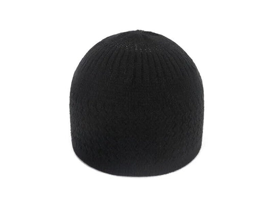 Breathable Cotton Stretchy Islamic Muslim Knitting Kufi Topi Prayer Hat Crochet Taqiyah Takke Skull Cap. - color: Black