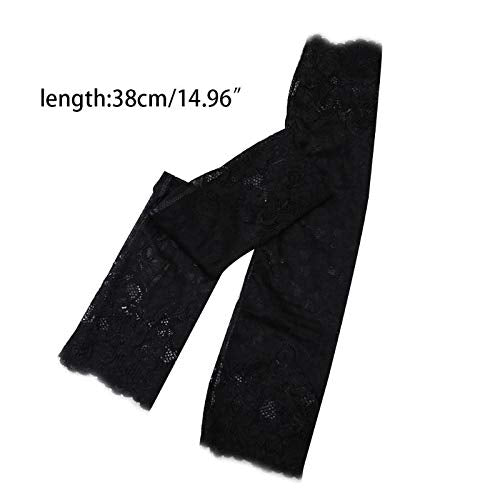 3 Pairs 38CM Summer UV Protection Arm Sleeves Women Sexy Lace Floral Sleeve Arm Warmers Scar Cover Long Fingerless Driving Gloves