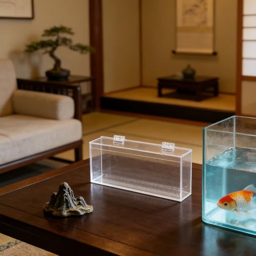 Fish Acclimation Box: Clear Acrylic Breeder Box - 9.84x3.78in - Aquarium Isolation Separator for Isolating Fish Fry/Betta Hatching/Guppy Breeding - size: 25.00X9.60X5.10CM