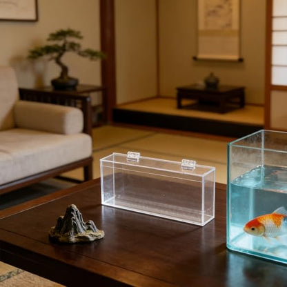 Fish Acclimation Box: Clear Acrylic Breeder Box - 9.84x3.78in - Aquarium Isolation Separator for Isolating Fish Fry/Betta Hatching/Guppy Breeding - size: 25.00X9.60X5.10CM