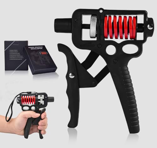 Adjustable 10–400 lb Grip Strength Trainer (Premium Adjustable Grip Strengthener for Forearm Training) Alloy Frame, Titanium-Plated Steel, TPR Non-Slip Handles | Color Black