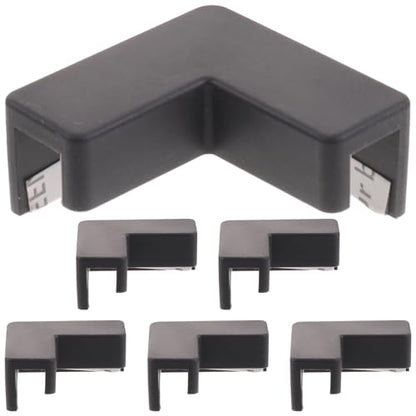 Garneck 6pcs Silicone Tank Corner Guards Soft Impact-Resistant Edge Covers for Fish Tanks and Pet Carriers Black Medium Size Safety Bumpers for Furniture and Babyproofing
