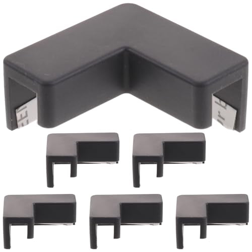 Garneck 6pcs Silicone Tank Corner Guards Soft Impact-Resistant Edge Covers for Fish Tanks and Pet Carriers Black Medium Size Safety Bumpers for Furniture and Babyproofing