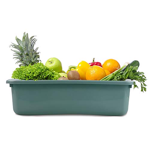 13 L Utility Bus Box, Commercial Bus Tubs, Green, 4 Packs - color: Mint Green