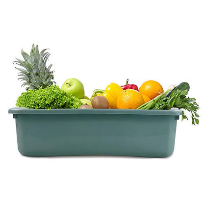 13 L Utility Bus Box, Commercial Bus Tubs, Green, 4 Packs - color: Mint Green