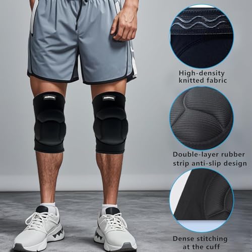 Knee Pads Volleyball Women 6XS-2XL - Basketball Knee Pads Wrestling Gear Breathable Teen Men Women for Volleyball Football Soccer Basketball L