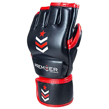 Revgear Premier MMA Grappling Gloves | Multi-Purpose, MMA, Kickboxing, Martial Arts and Boxing | Comfortable and Durable - color: Red/Black, size: Small
