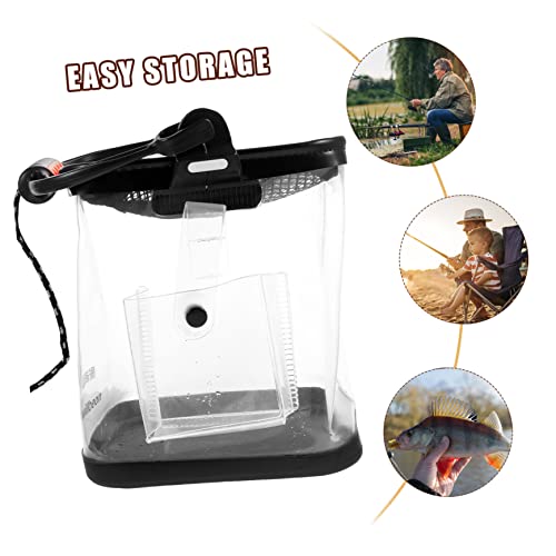Outanaya Thickened Collapsible Bucket for Saltwater Fishing Live Bait Storage Oxygen Pump Pocket Handheld Eva Material