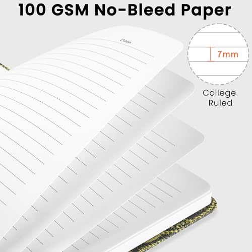 CICPAP Lined Spiral Journal Notebook, A5 College Ruled Notebook for Journaling, Note-Taking, and Daily Planning, Durable Hardcover with an Elegant Design, Cactus - color: T.Cactus