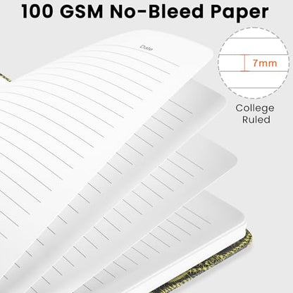 CICPAP Lined Spiral Journal Notebook, A5 College Ruled Notebook for Journaling, Note-Taking, and Daily Planning, Durable Hardcover with an Elegant Design, Cactus - color: T.Cactus