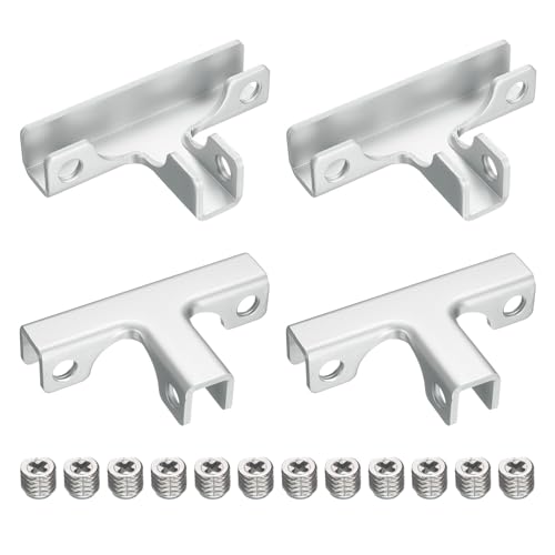 uxcell 4Pcs Glass Fixing Clip, for 11-12mm T-Shaped Glass Combination Fixing Bracket, Aluminum Alloy Reinforced Clip Clamp for Glass Display Cabinet, Fish Tank (Silver Tone) - color: Silver Tone, size: 11-12mm