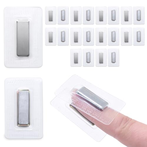SEMINI Hidden Sew Magnetic Snap Invisible Hidden Sew in PVC Hidden Purse Closure for Fastener Handbag Cloth Clasp DIY Craft Sewing Tools (25x10mm) - size: 25x10mm,Rectangular