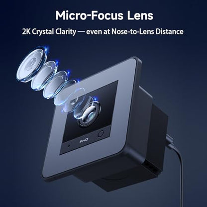 2K HD Aquarium & Terrarium WiFi Pet Camera,140° Wide-Angle Anti-Glare & Anti-Reflection,Night Vision for Fish & Reptiles,Two-Way Audio,Glass-Mount Enclosure Monitor,24/7 Recording (2 Pack) - size: 2 pack