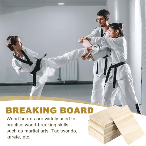 PATIKIL Wood Breaking Board 3mm 6mm 9mm Thick, 30 Pack Karate Martial Arts Boards Wooden Kick Board Training Accessory for Adult Taekwondo Punching Karate Practice Performing
