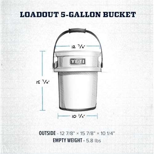 YETI Loadout 5-Gallon Bucket, Impact Resistant Fishing/Utility Bucket - color: Desert Bloom
