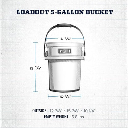 YETI Loadout 5-Gallon Bucket, Impact Resistant Fishing/Utility Bucket - color: Desert Bloom