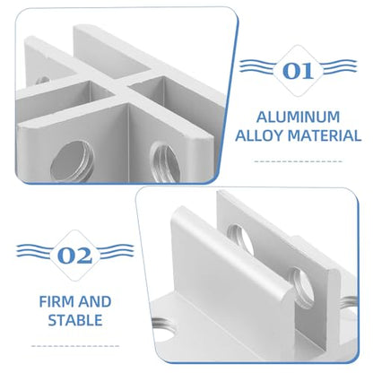 Ciieeo Glass Clamp T-Type Bracket Metallic Holder Clip for 5-8mm Glass Aquarium Fish Tank Shelf Support Terrarium Screen Cover Clamps