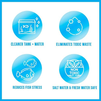 MICROBE-LIFT Gravel & Substrate Cleaner for Saltwater Aquarium and Freshwater Tanks, Tank Cleaner and Aquarium Water Conditioner, Clarifies Water, Reduces Sludge, Aquarium Supplies, 8 Ounces (GSC08) - size: 8 Ounces
