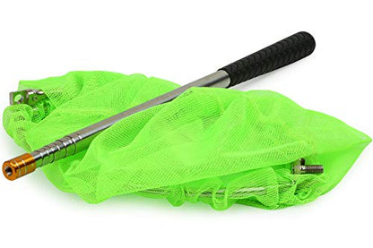 RESTCLOUD Bait Net and Fishing Landing Net with Telescoping Pole Handle Extends to 59 inches - color: Green